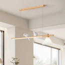 lustre moderne en bois suspension créative pour décoration intérieure