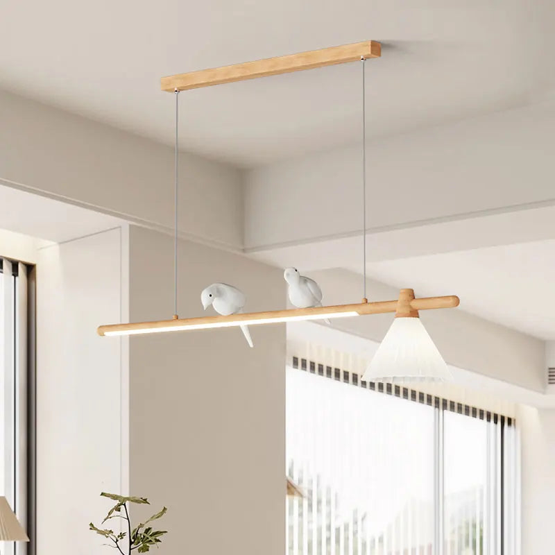 lustre moderne en bois suspension créative pour décoration intérieure - vue 4 sur 10