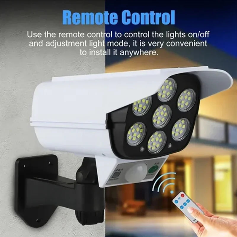 lumière sécurité solaire extérieure capteur mouvement projecteur 77led étanche - vue 6 sur 9