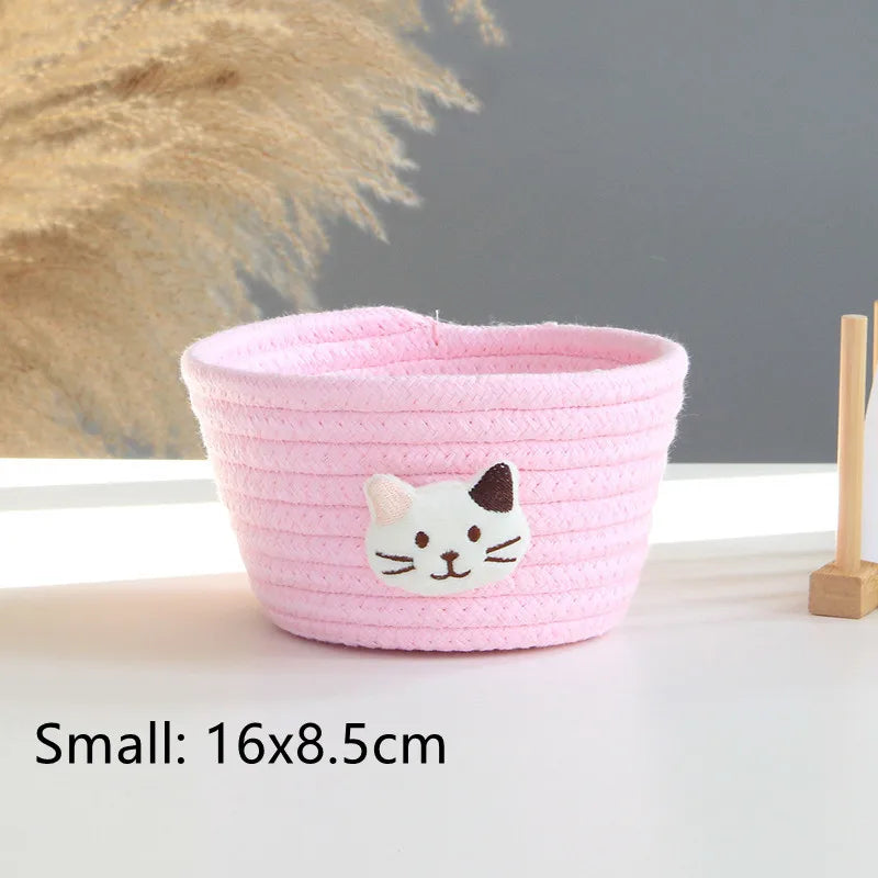 panier de rangement tissé animaux pour jouets et divers objets - vue 17 sur 21