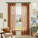Voilage aspect lin style japonais panneau rideau salon
