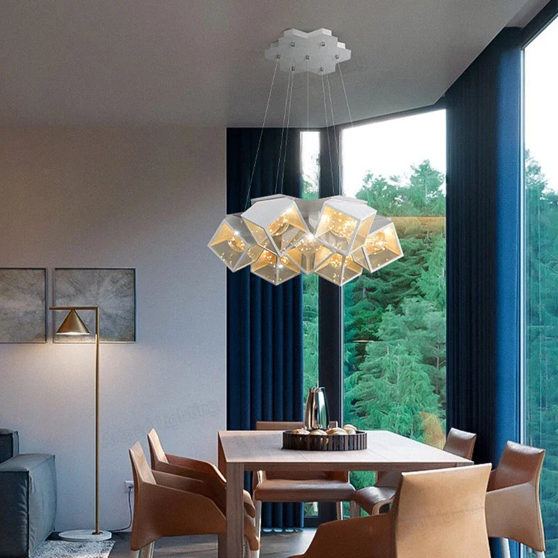 Modern minimalist nordic star chandelier decorative lighting - vue 4 sur 6