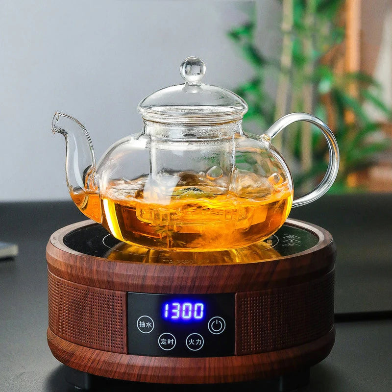 Théière verre résistant chaleur avec infuseur intégré - vue 6 sur 9