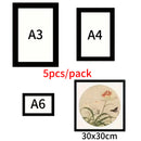 5Pack Magnet Picture Frame Children Art Picture Holder Wall Photo Organizer Display for Home Office Advertise,A3/A4/A6/30x30cm