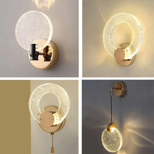 lustre suspendu en cristal led nordique pour intérieur