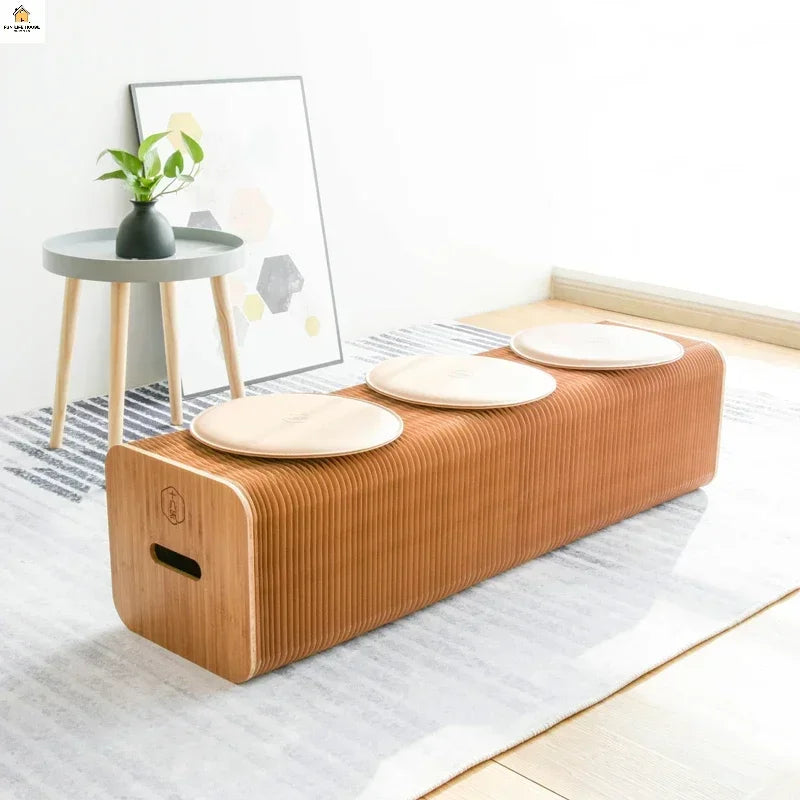 Creative and Environmentally Friendly Folding Retractable Low Stool, Fashionable Bench, Home and Restaurant, Paper Folding Chair