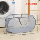 Foldable Mesh Storage Basket for Home and Bathroom,Shower Laundry Bag,Dirty Clothes Bag,Portable Business Travel,No Partition