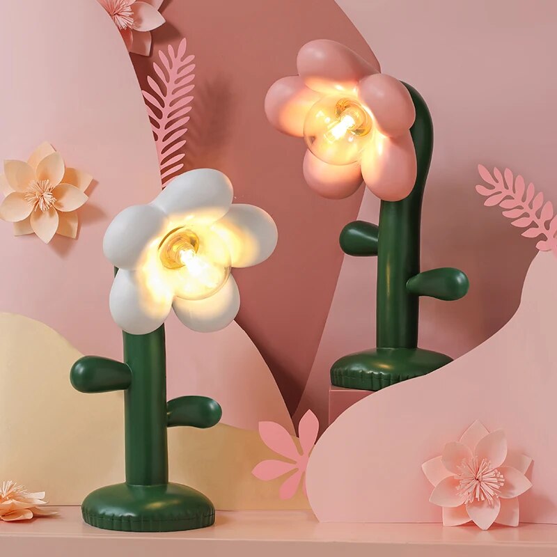 Lampe de table à fleurs créative - vue 3 sur 7