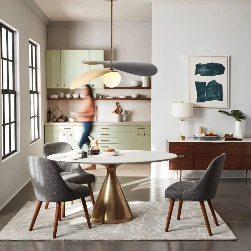 suspension moderne en métal et verre design artistique - vue 3 sur 7
