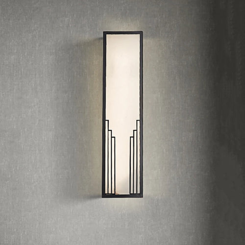 applique murale en marbre et cuivre style chinois pour décoration hôtel - vue 2 sur 7