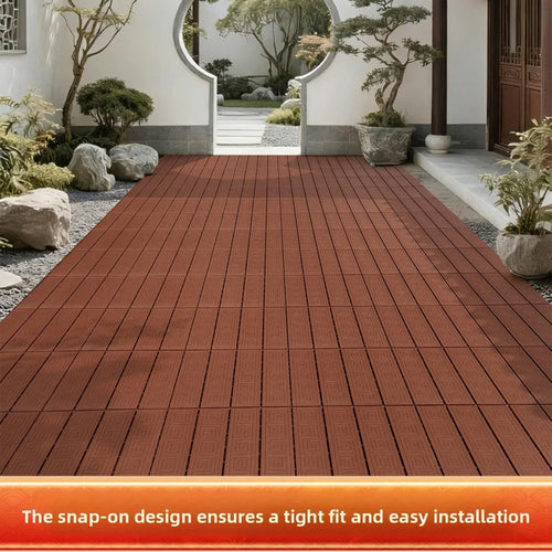 Dalles terrasse clipsables bois composite antidérapantes 11 pièces