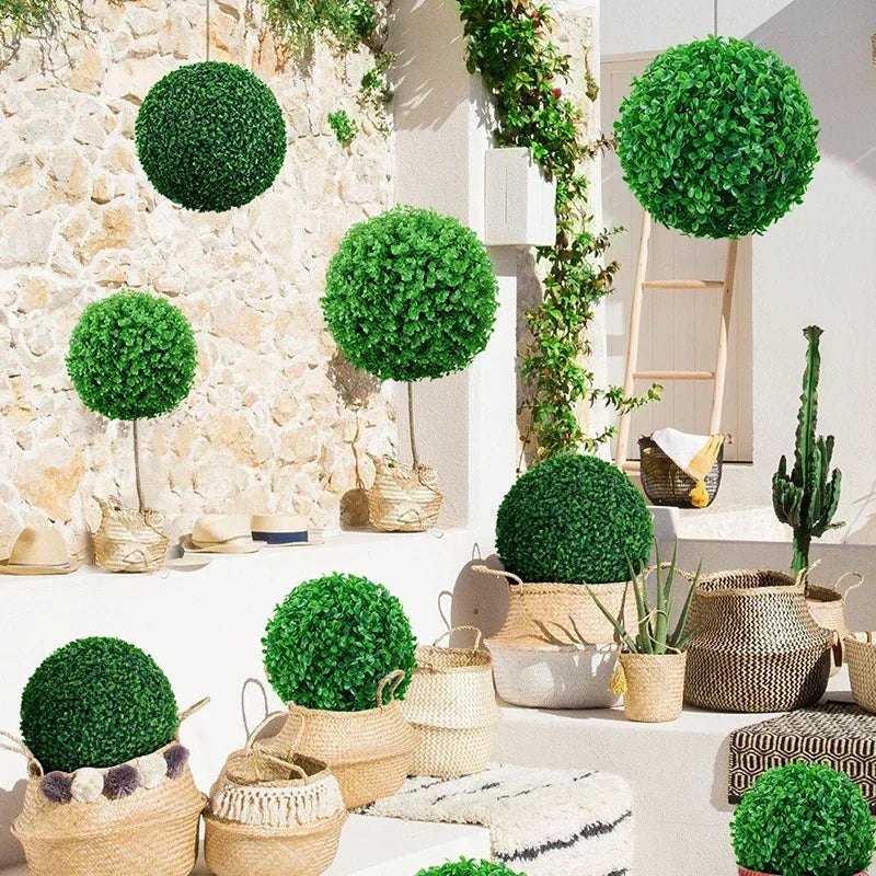 boule de buis artificielle décorative pour intérieur extérieur - vue 4 sur 6