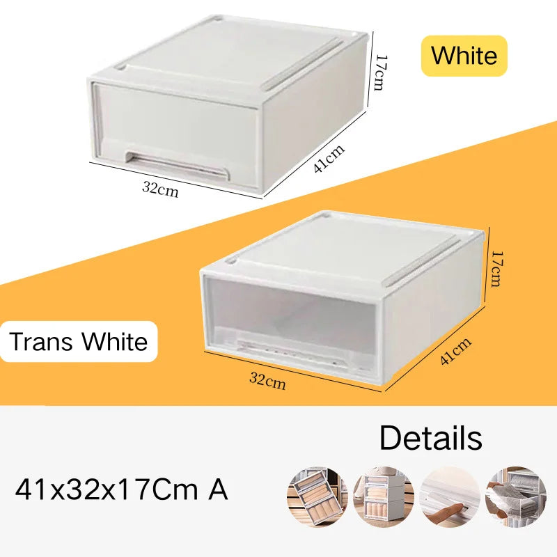 tiroirs empilables en plastique transparent pour rangement pratique - vue 43 sur 48