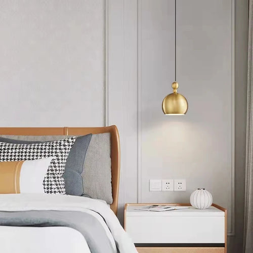 lampe suspendue vintage en cuivre avec fil réglable