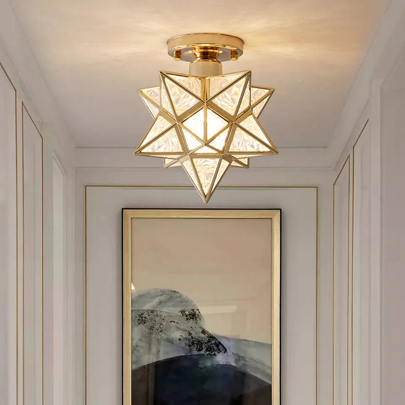plafonnier moderne en cristal avec éclairage led intérieur - vue 3 sur 9
