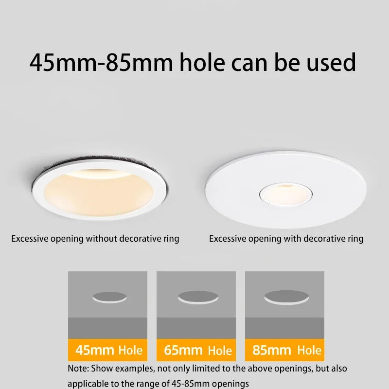 Ultra-slim recessed LED spotlight for ambient lighting - vue 5 sur 9