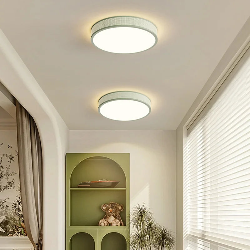 qiyimei plafonnier led style cercle carré décoratif - vue 5 sur 22