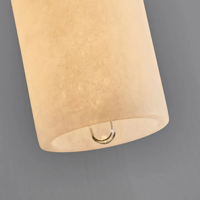 lustre en marbre avec ampoule en cuivre pour éclairage élégant - vue 6 sur 7