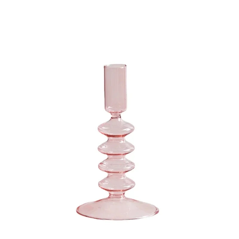 colored glass candle holder for wedding decoration and centerpiece