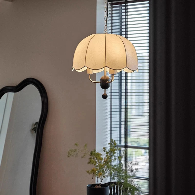 Lustre nordique en tissu pour éclairage moderne