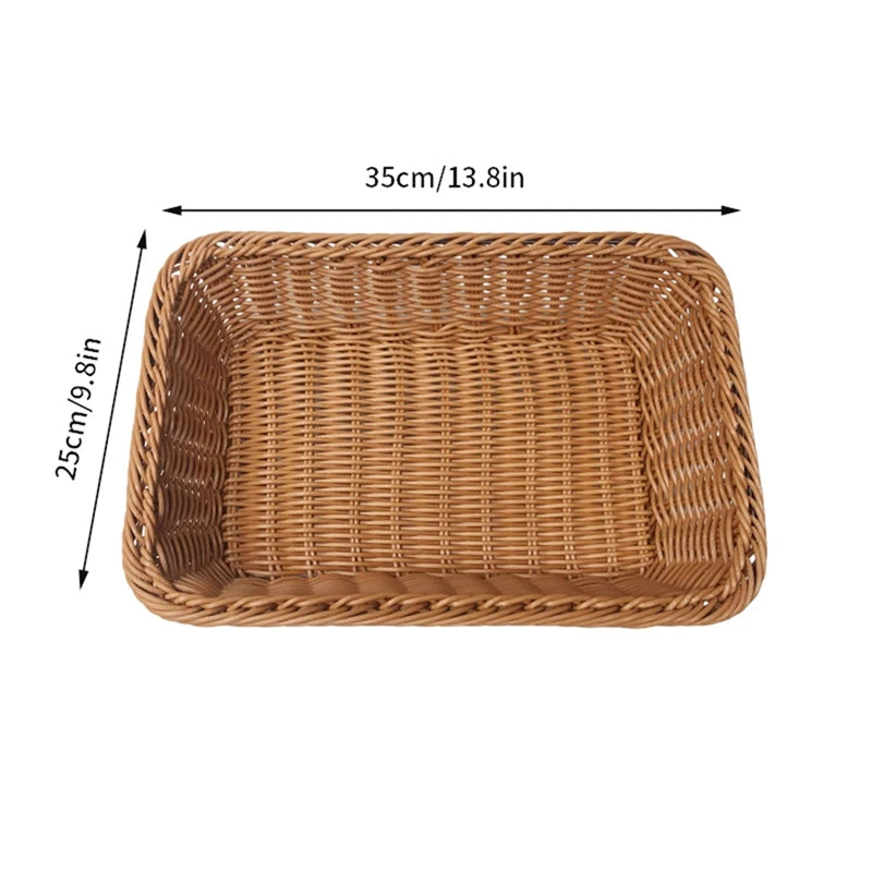 panier en osier mural organisateur de rangement tissé pour légumes - vue 16 sur 16