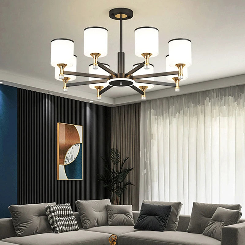 lustre nordique 15 têtes design moderne luxe pour intérieur lumineux - vue 4 sur 16