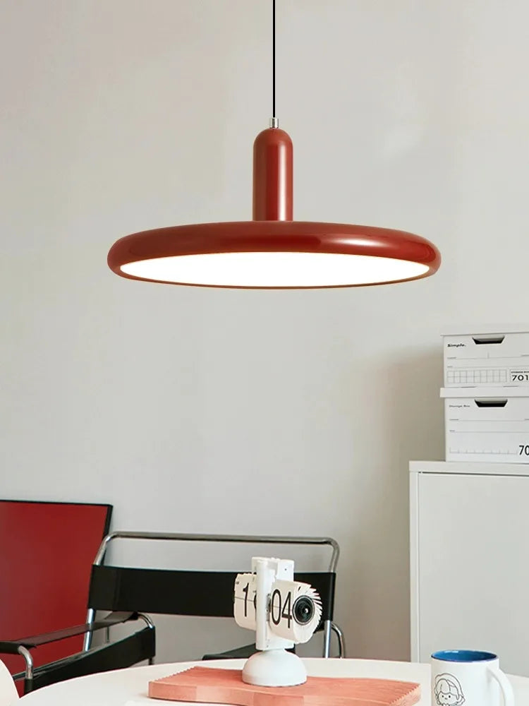 Lustre rétro style ovni vert clair - vue 4 sur 11