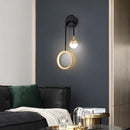 Nordic minimalist LED wall light with circular globe