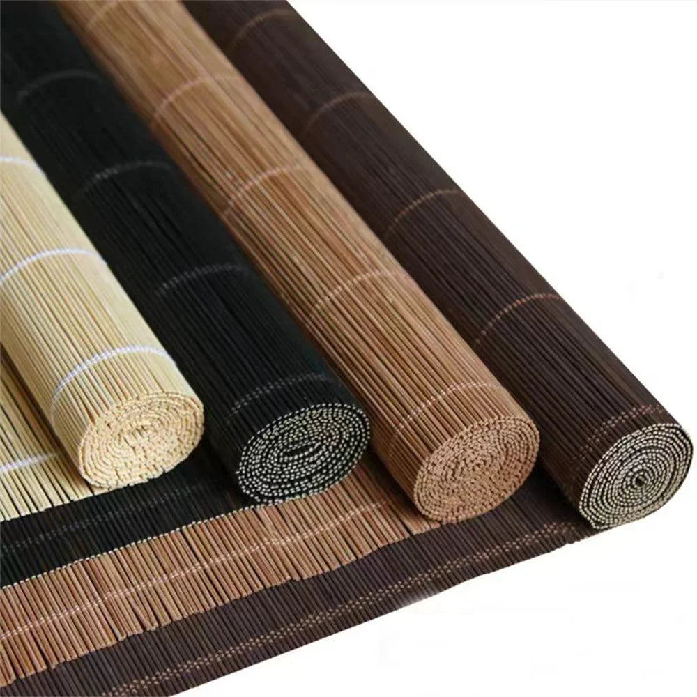 Store enrouleur bambou perlé style japonais salon chambre - vue 5 sur 11