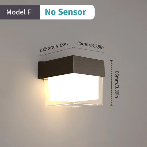 applique murale led extérieure avec détecteur de mouvement automatique - vue 16 sur 20