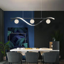 lustre sandyha led étoiles en boule de verre clair suspendue