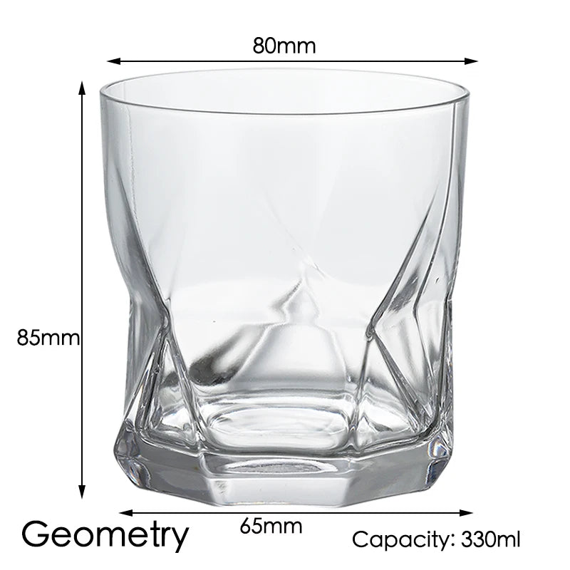 Verres whisky old fashioned motif relief élégant