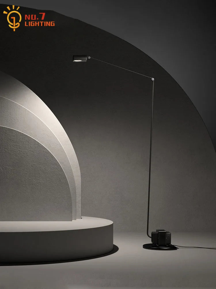 lampadaire led industriel design italien bras oscillant classique - vue 3 sur 13