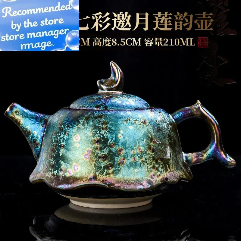 Théière jianzhan tianmu en porcelaine émaillée artisanale - vue 2 sur 6