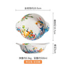 Assiette céramique motif citrouille lapin style jardin mignon