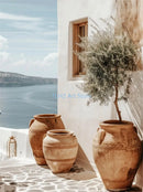 affiches modernes de paysage de voyage en grèce santorin