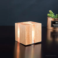 applique murale led en bois massif et résine faite à la main