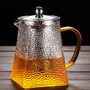 Théière verre martelé avec filtre inox infuseur
