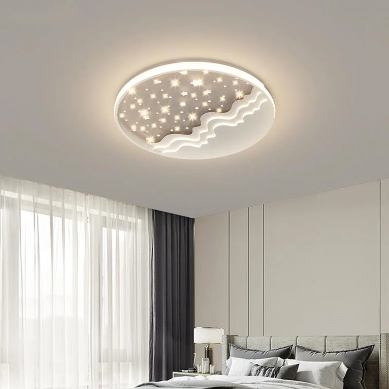 Modern Circular LED Chandelier Installed On The Ceiling, Interior Bedroom, Living Room Decorative Light, Creative Lighting - vue 5 sur 16