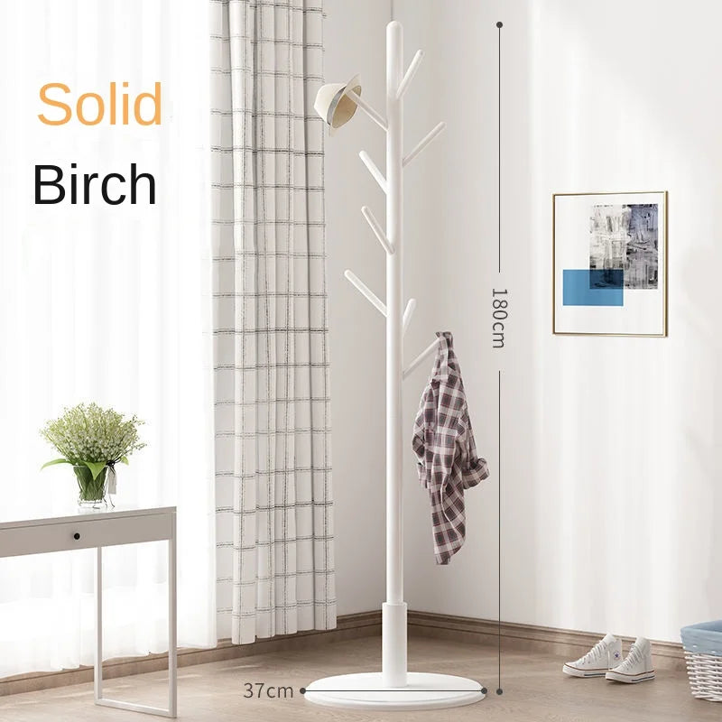 porte-manteau vertical en bois massif pour vêtements et accessoires - vue 7 sur 14