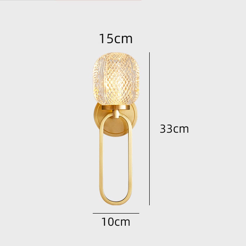 Applique murale design LED luxury en verre cristal Ball - vue 6 sur 6