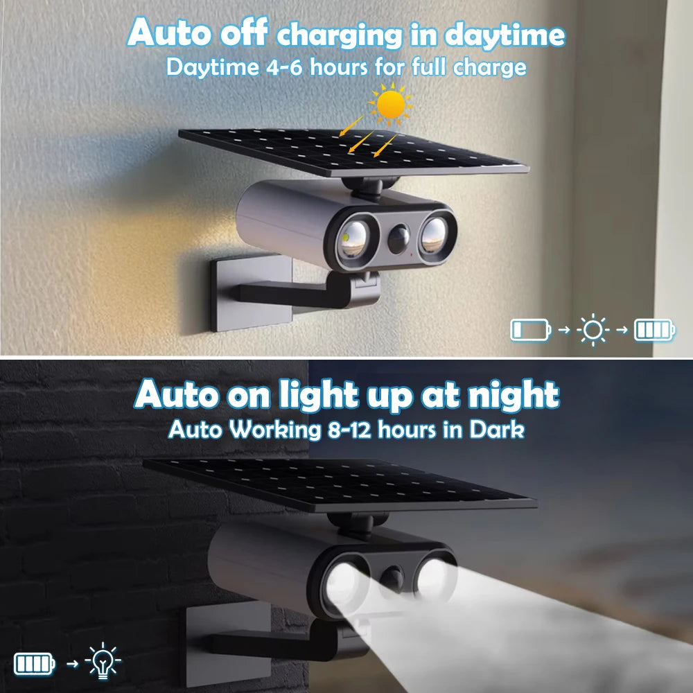 lampes solaires d'extérieur avec détecteur de mouvement et fausse caméra - vue 7 sur 7