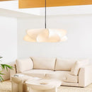 West Elm Cirrus minimalist Nordic silk pendant light for living room, dining room, or bedroom, Japanese style