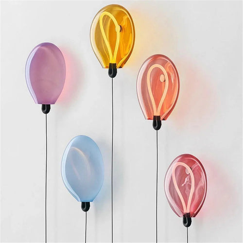 Nordic design coloured glass LED wall light for modern interiors - vue 4 sur 8