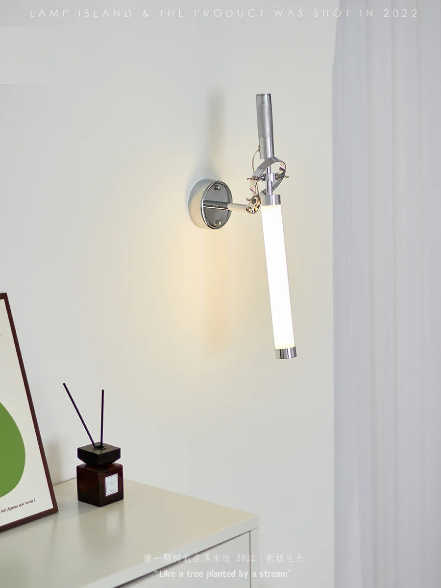 applique murale nordique en métal style industriel avec abat-jour led - vue 3 sur 7