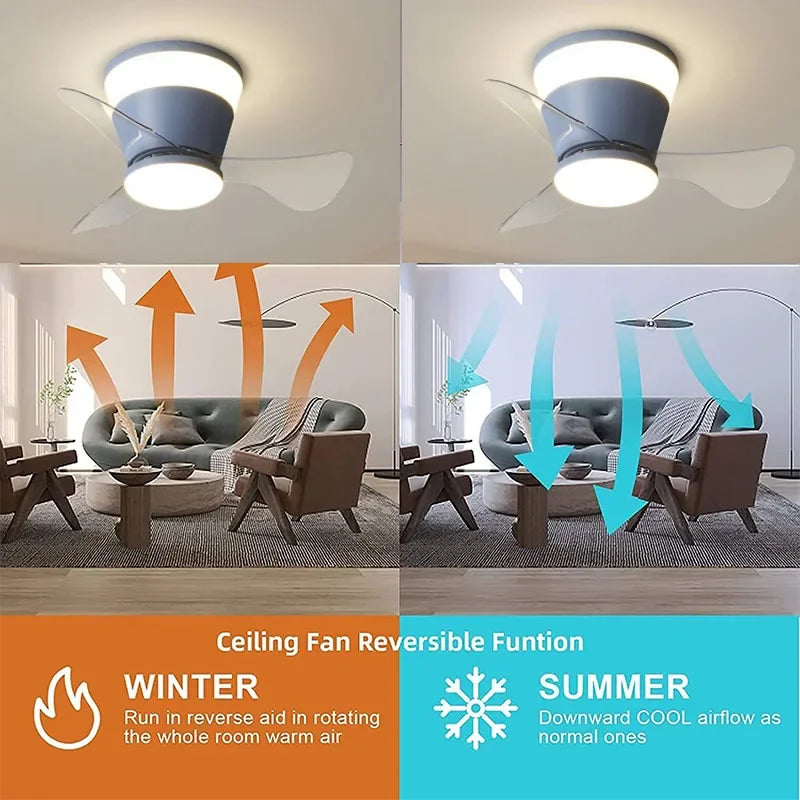 ventilateur de plafond ultra mince avec lumière intégrée - vue 5 sur 7