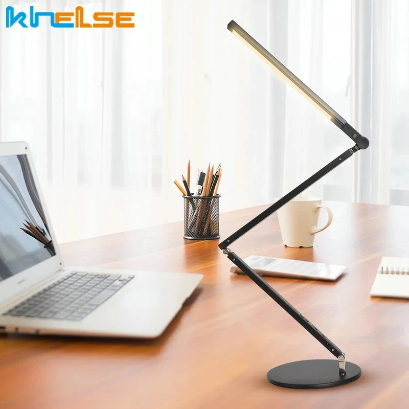lampe de bureau moderne à bras long avec variateur et économie d'énergie - vue 4 sur 15