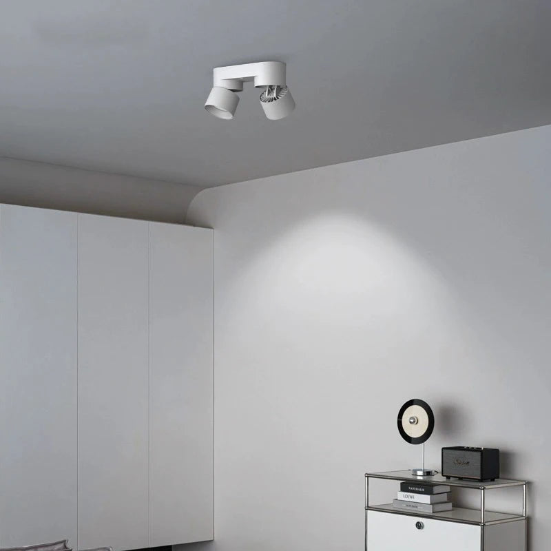 projecteur led pliable rotatif monté surface anti-éblouissement aluminium - vue 5 sur 7