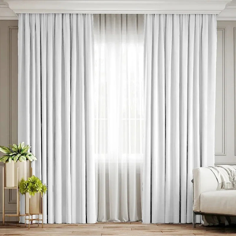 Voilage rideau moderne plissé pour salon chambre fenêtre - vue 7 sur 8