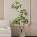 Large Artificial eucalyptus Plant Green Leaf Banyan Tree for Garden Outdoor, Living Room Aisle Home Decoration 104 cm